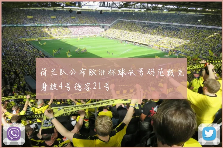 荷兰队公布欧洲杯球衣号码范戴克身披4号德容21号